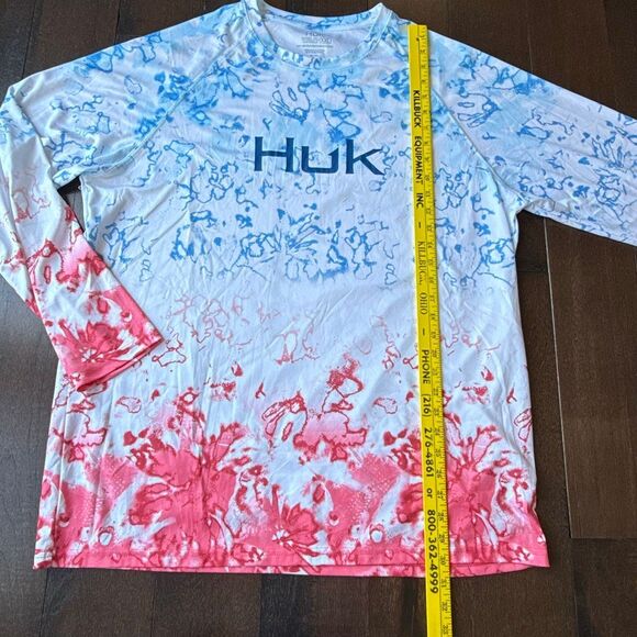 Huk fishing mens pursuit pattern vented long sleeve moisture wicking shirt size - Picture 7 of 7